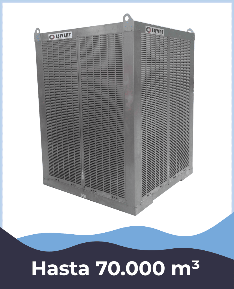 Tipos de evaporativos: Evaporativo Fijo de Turbina más potente para Climatización Industrial