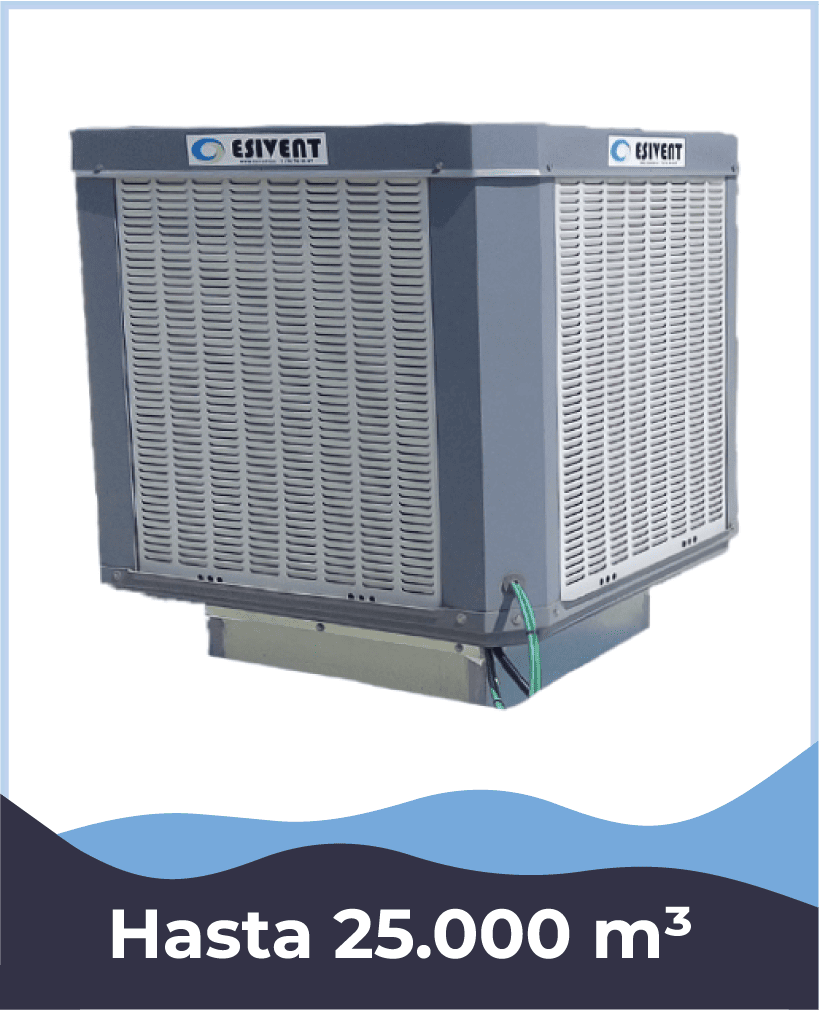 Tipos de evaporativos: Evaporativo Fijo Ligero para Climatización Industrial